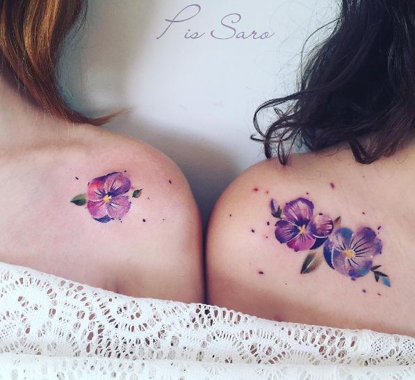 Flower Couple Tattoos