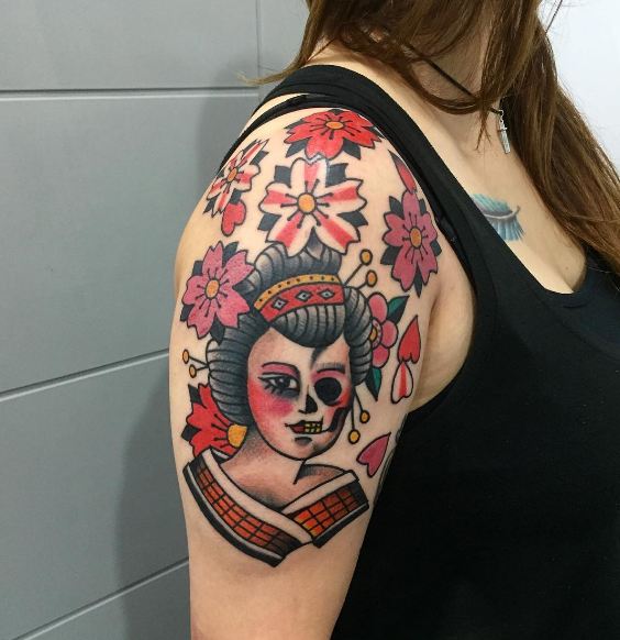 Geisha Angel Tattoos