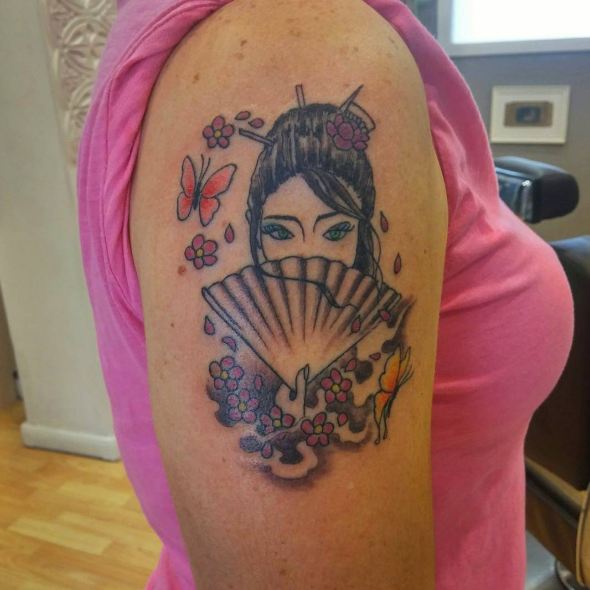 Geisha Tattoos Ideas For Girls