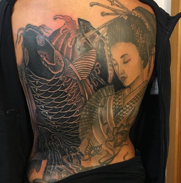 Geisha Tattoos On Back