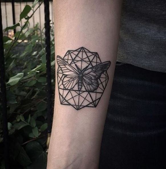 Geometric Butterfly Tattoos 1