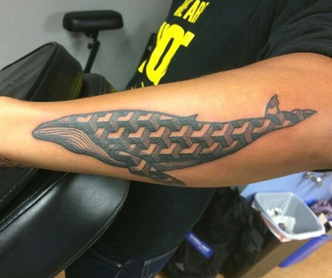 Geometric Whale Tattoos
