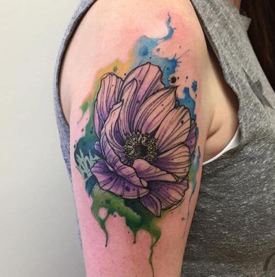 Gorgeous Watercolor Lily Tattoos