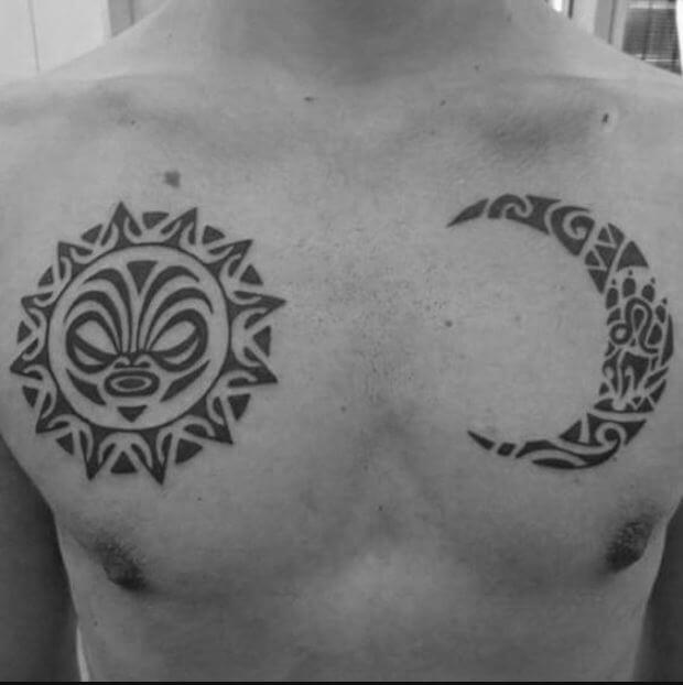 Hawaiian Sun And Moon Tattoos
