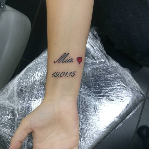 Heart With Date Tattoos