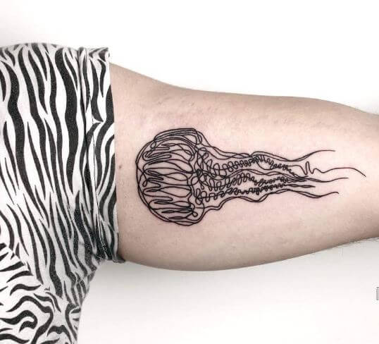 Jellyfish Tattoos On Biceps