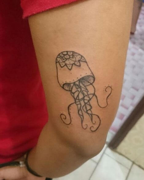 Jellyfish Tattoos On Elbow