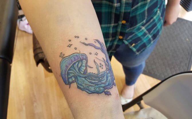 Jellyfish Tattoos On Forearm