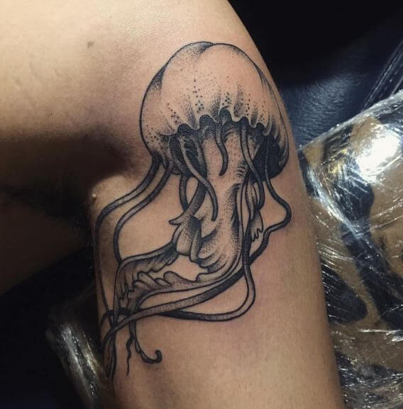 Jellyfish Tattoos On Knee