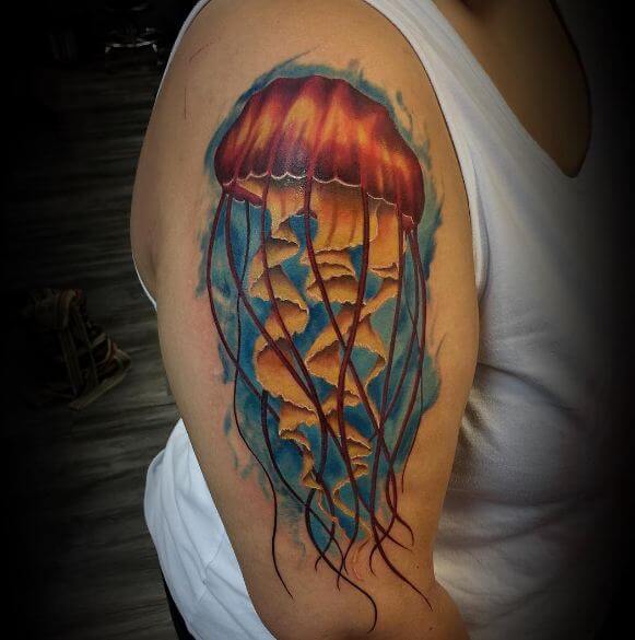 Jellyfish Tattoos On Sleeve