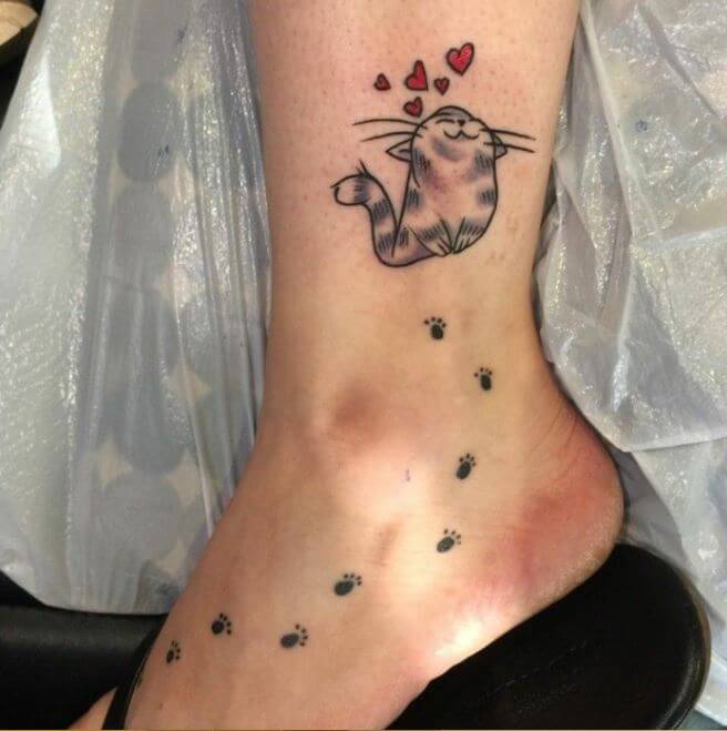 Kitty Paw Print Tattoo