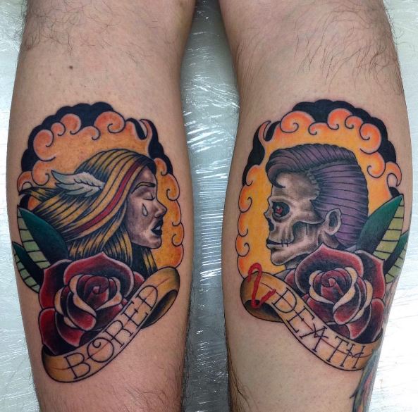 Leg Tattoos For Couples