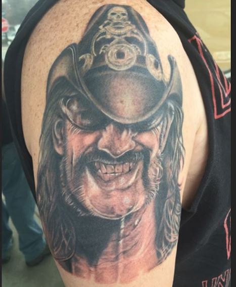 Legend Lemmy Tattoos Design On Shoulder
