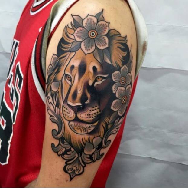 Lion Cover Up Tattoo