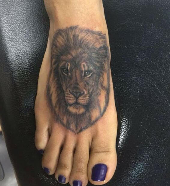 Lion Foot Tattoos