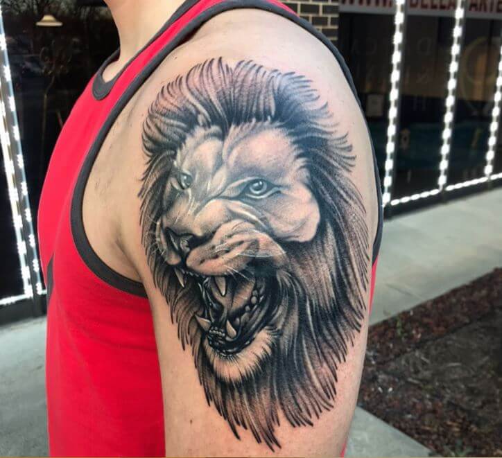 Lion Roaring Tattoo