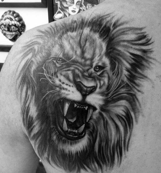 Lion Roaring Tattoos
