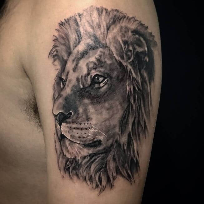 Lion With Dreads Tattoo