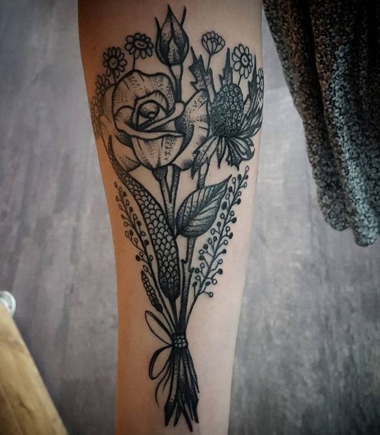 Long Stemmed Rose Tattoos