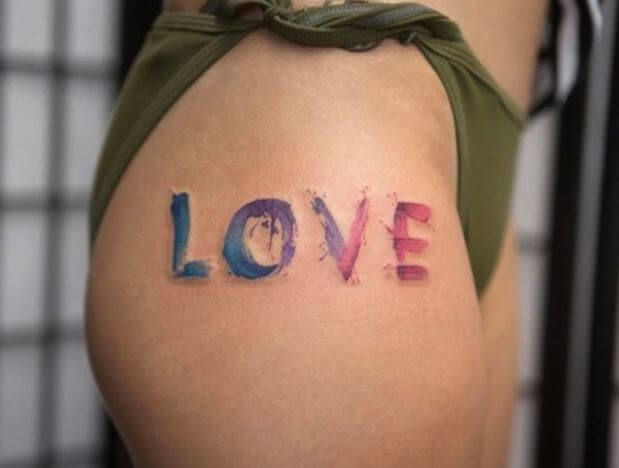 Love Tattoos Watercolor