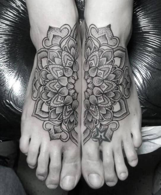Mandala Ankle Tattoo (1)