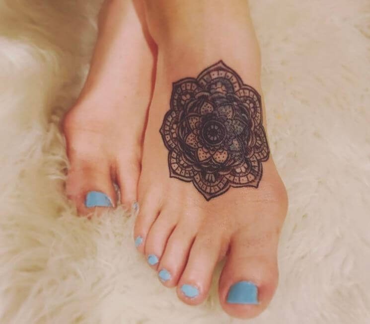 Mandala Foot Tattoo
