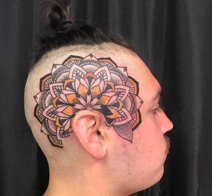 Mandala Head Tattoo