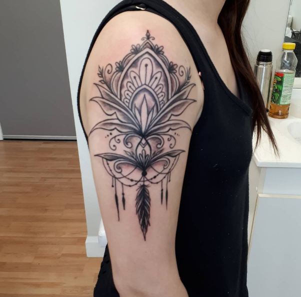 Mandala Quarter Sleeve Tattoos