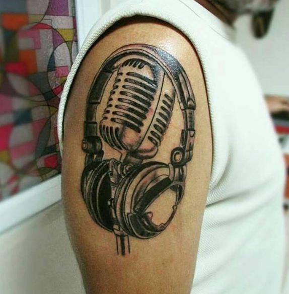 Microphone Quarter Sleeve Tattoos