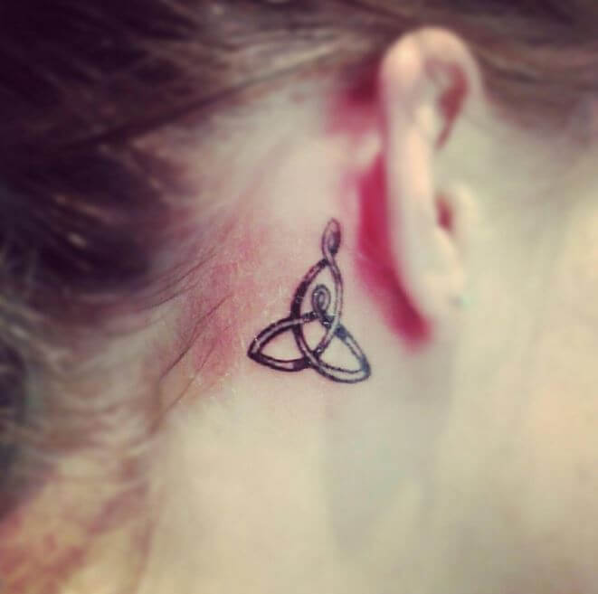 Mom Tattoos Behind The Ear