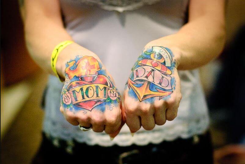 Mom Tattoos On Hand