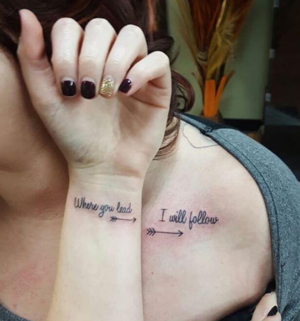 Mother And Daughter Tattoos On Wrist