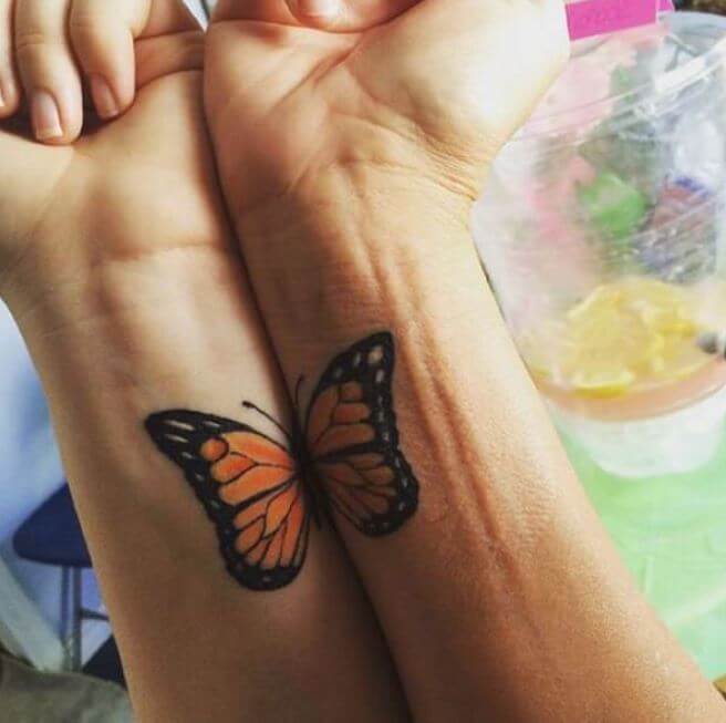 Mother Daughter Butterfly Tattoo
