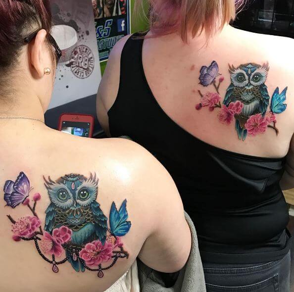 Mother Daughter Flower Tattoo