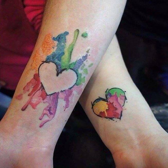 Mother Daughter Heart Tattoo