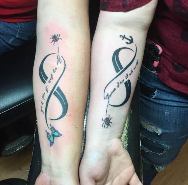 Mother Daughter Infinity Tattoo