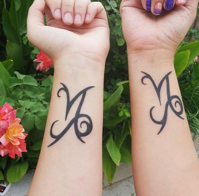 Mother Daughter Symbols Tattoo