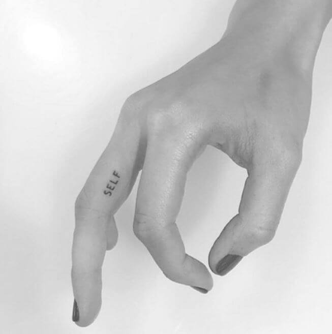 One Word Tattoos For Finger