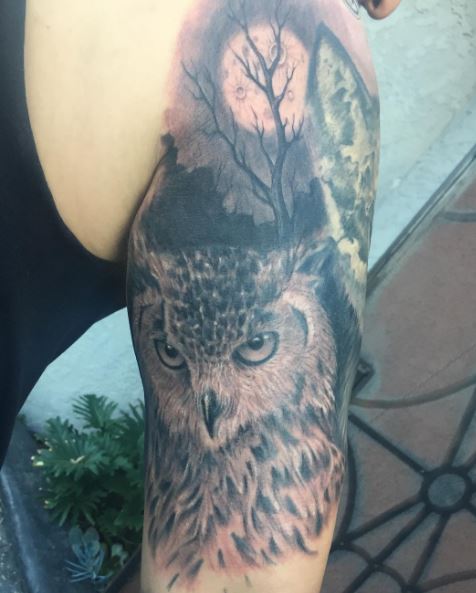 Owl Sleeve Tattoos