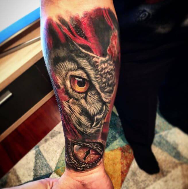 Owl Tattoo Forearm
