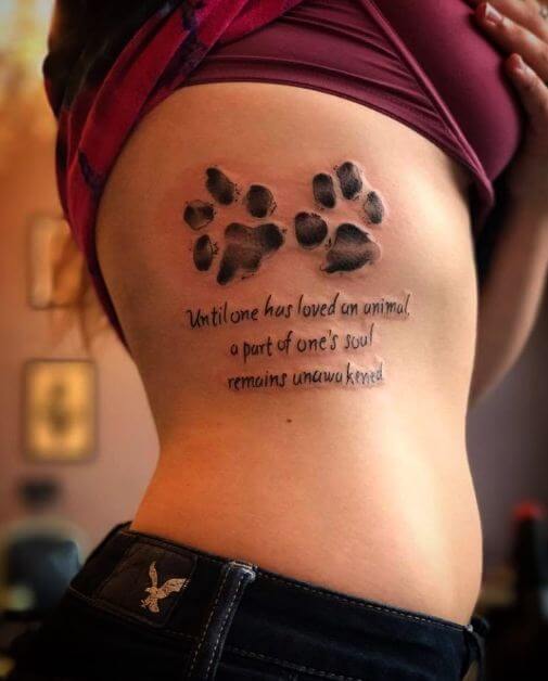 Dog Paw Print Tattoo Placement At Lee Porter Blog