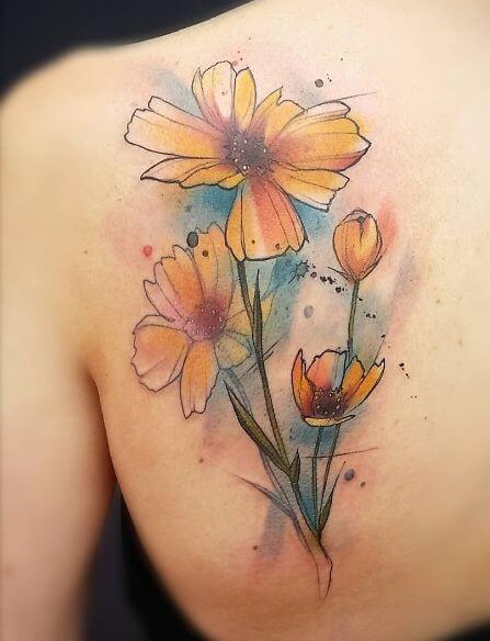 Perfect Watercolor Flower Tattoos