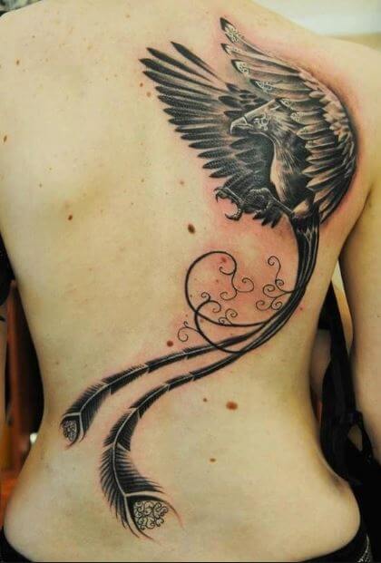 Phoenix Tattoos On Backside