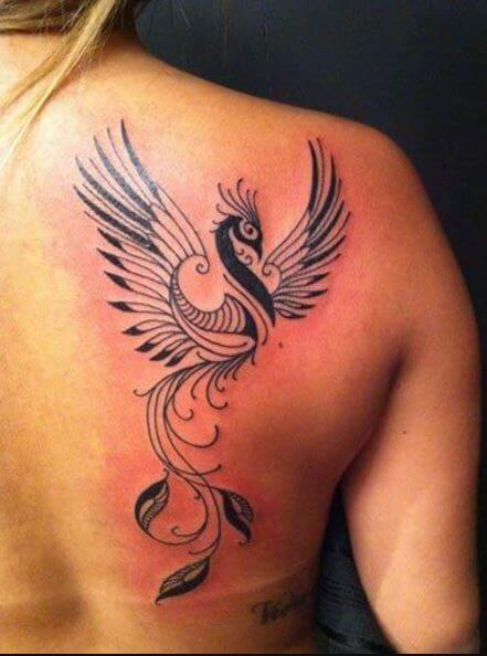 Phoenix Tattoos Small Design On Upper Shoulder