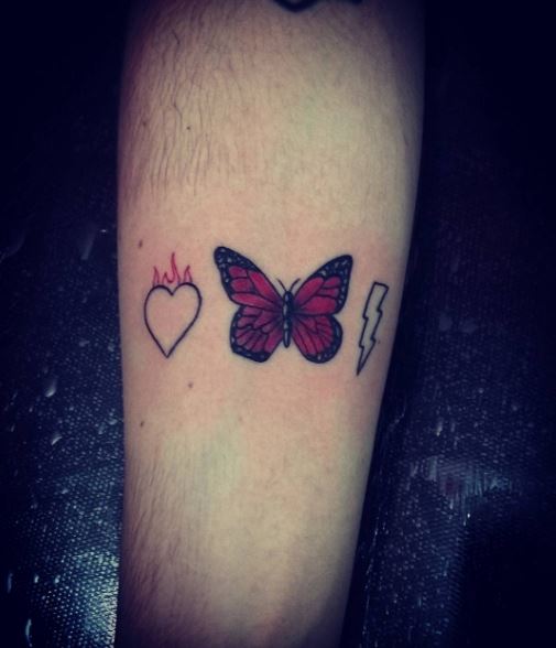 Pink Butterfly Tattoos