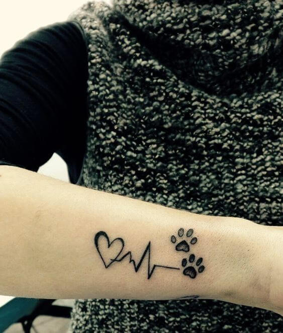 Puppy Paw Print Tattoo