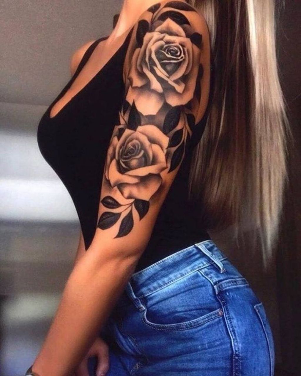 forearm tattoo rose