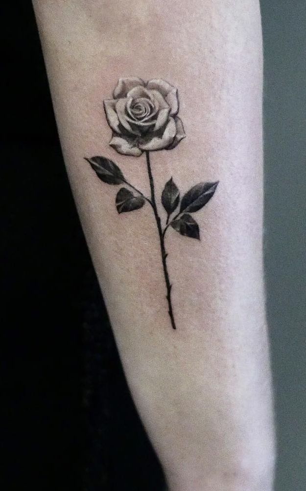 Rose And Thorns Tattoos (4)