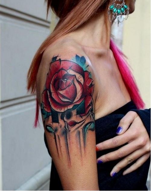 Rose Cover Up Tattoos