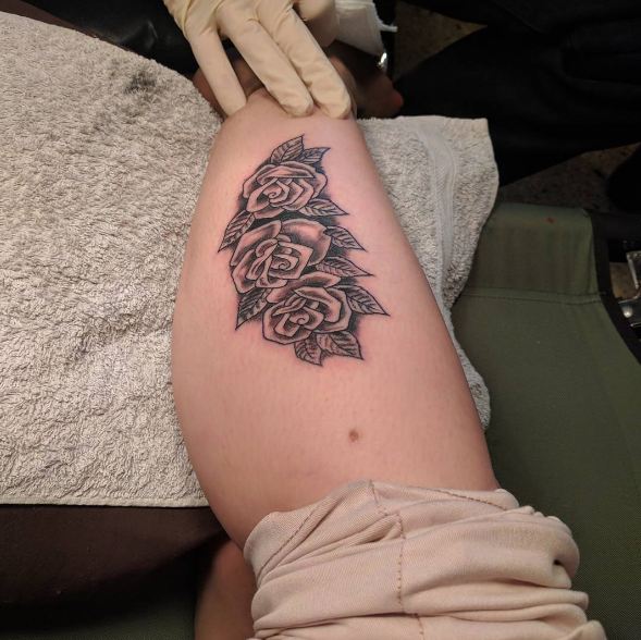 Rose Leg Tattoos